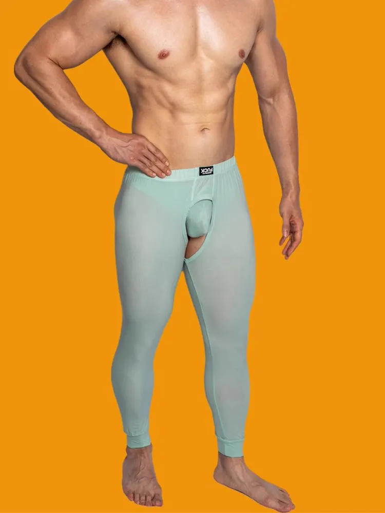 Men's Low-Rise Split Hollow Base Layer Breathable Tights