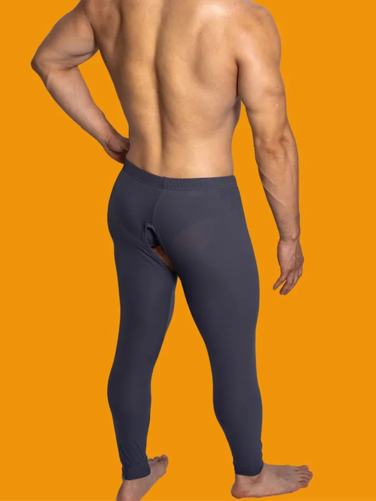 Men's Low-Rise Split Hollow Base Layer Breathable Tights
