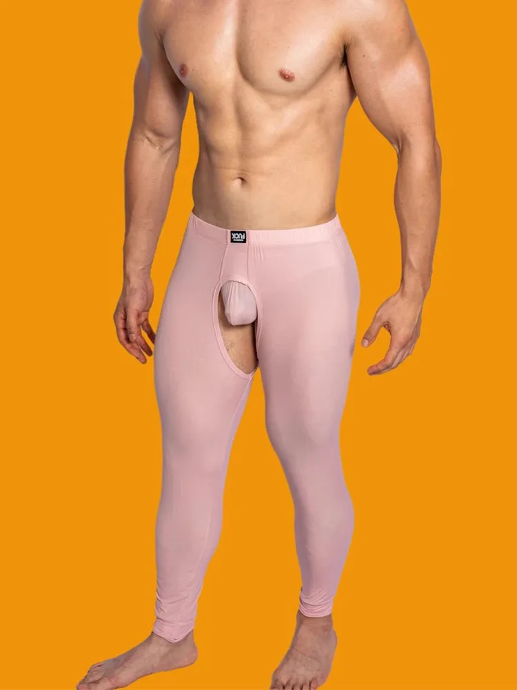 Men's Low-Rise Split Hollow Base Layer Breathable Tights