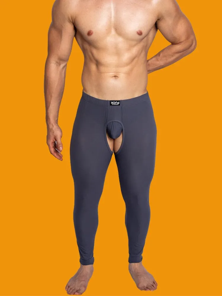 Men's Low-Rise Split Hollow Base Layer Breathable Tights