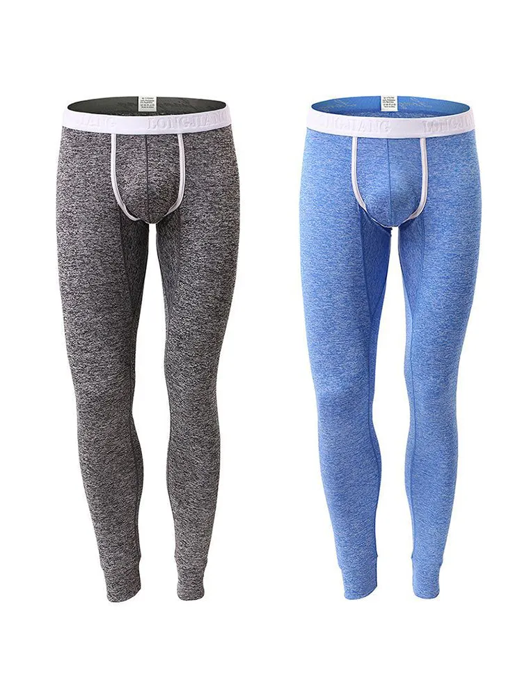 Men's U-Convex Pouch Sexy Base Layer Warm Pants Sleep Pants