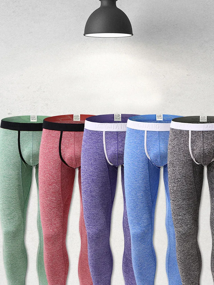 Men's U-Convex Pouch Sexy Base Layer Warm Pants Sleep Pants
