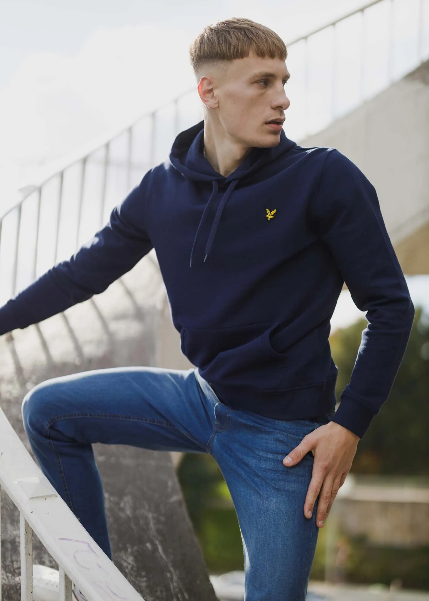 Pullover-Hoodie - marineblau