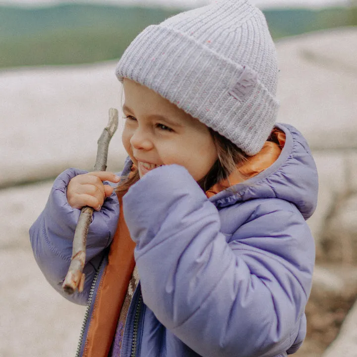PURPLE QUILTED PUFFER COAT, BABY