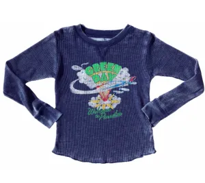 Rowdy Sprout - Green Day Burnout Thermal in Vintage Navy
