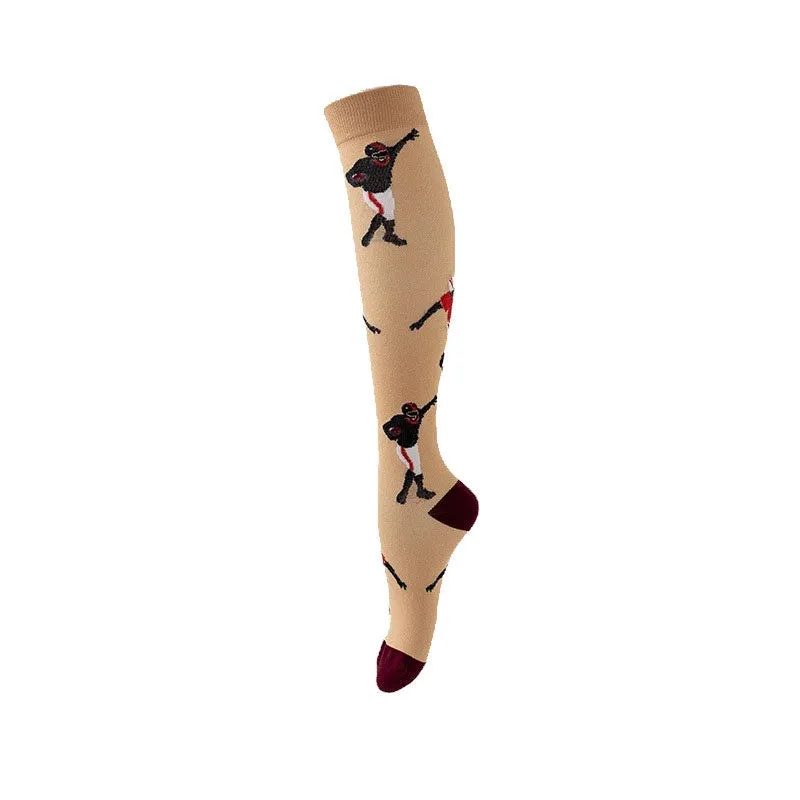 ROYALUCK Male Female Multi Prints Sports Support Compression Socks for Travel, Running