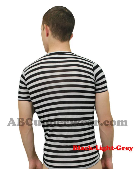 Stylish Mens Burnout V-neck T-Shirt -Closeout