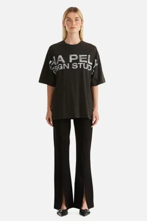 Supersize Logo Tee Vintage Black