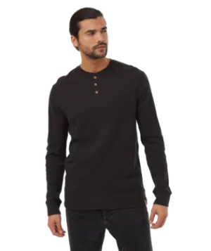 Ten Tree Mens Meteorite Black Treewaffle Henley Longsleeve