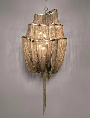 Terzani'S 'Atlantis' Large 3 Tier Modern Chandelier In Nickel, Gold, Bronze, Or Black Nickel
