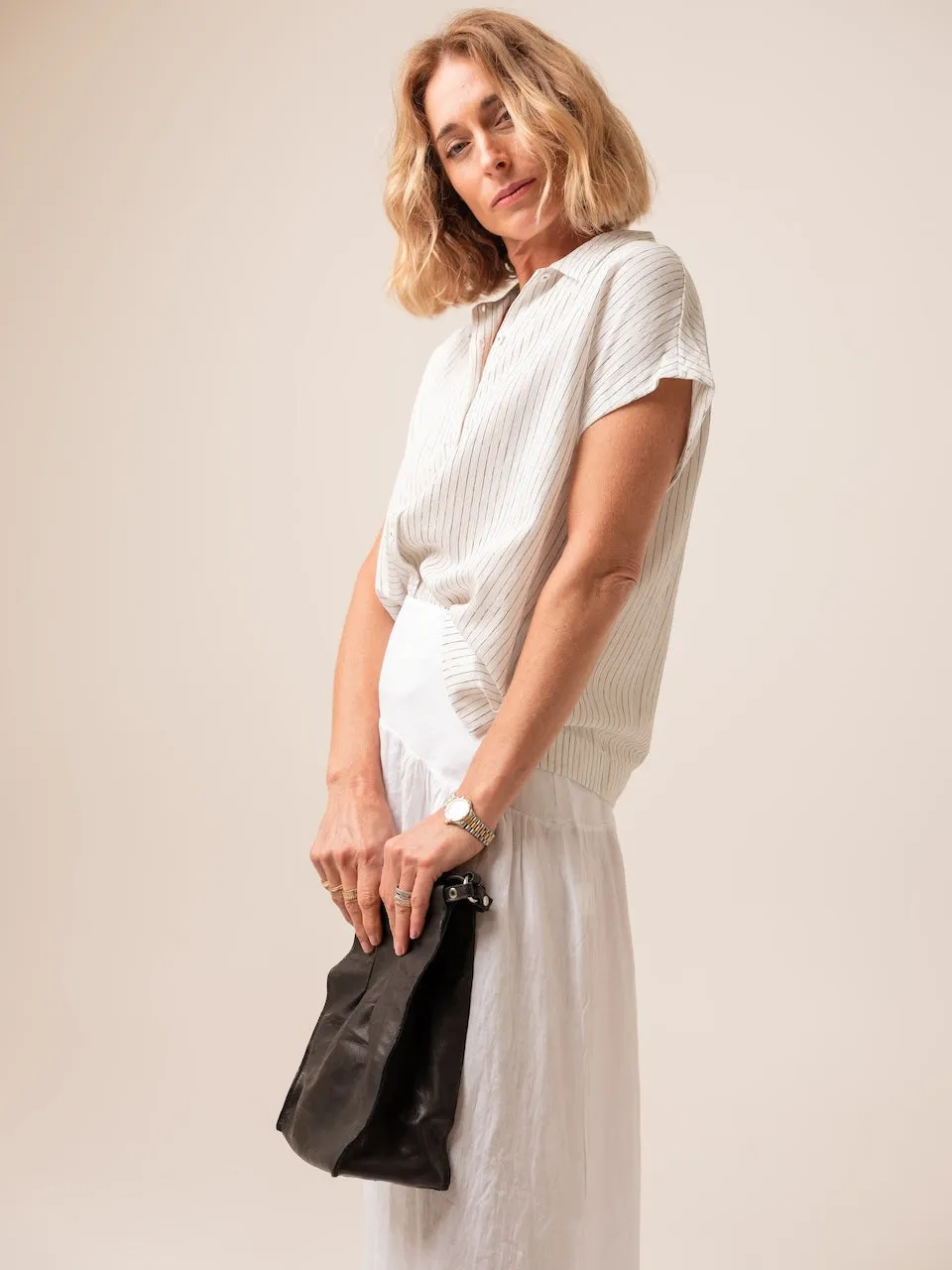 Transit Par Such Maxi Linen Skirt in White