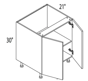 Vanity Sink Base Full Door Cabinet - Modern Line