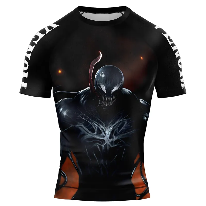 Venom's Grim Fang Men's Short Sleeve Rash Guard