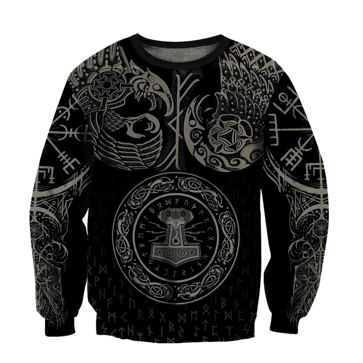 Viking Warrior Tattoo 3D Printed Sweatshirt Hoodie Zip Hoodie Christmas Shirts