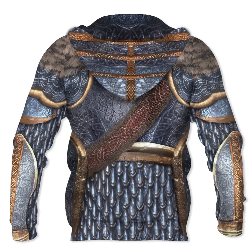 Vikings Mithril Armor Hoodie 3D Full Printed Hoodie With Viking Pattern, Viking Hoodie