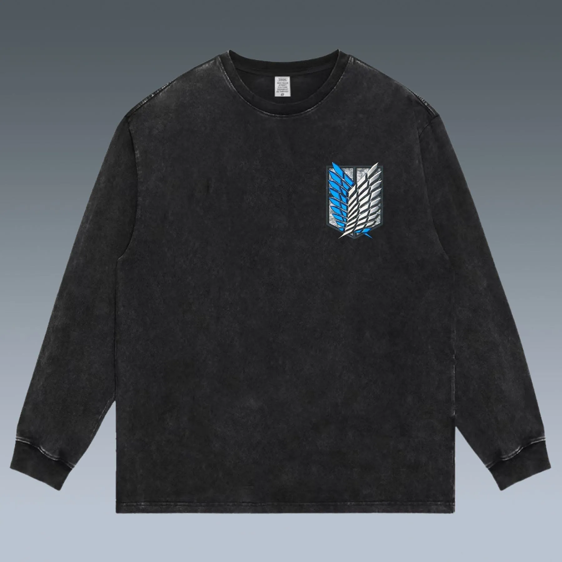 VINTAGE LONG SLEEVE TEE | ATTACK ON TITAN & GIVE YOUR HEARTS