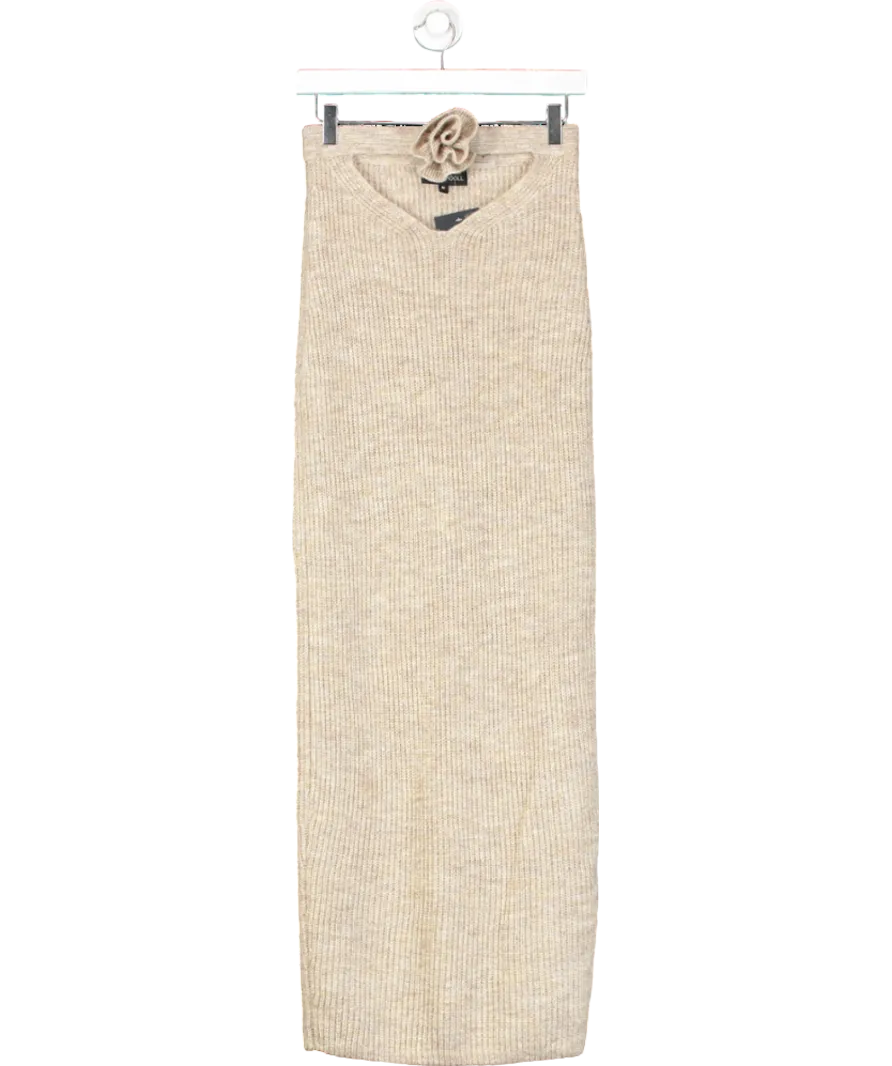 Wanderdoll Beige Blossom Cut Out Maxi Skirt UK M