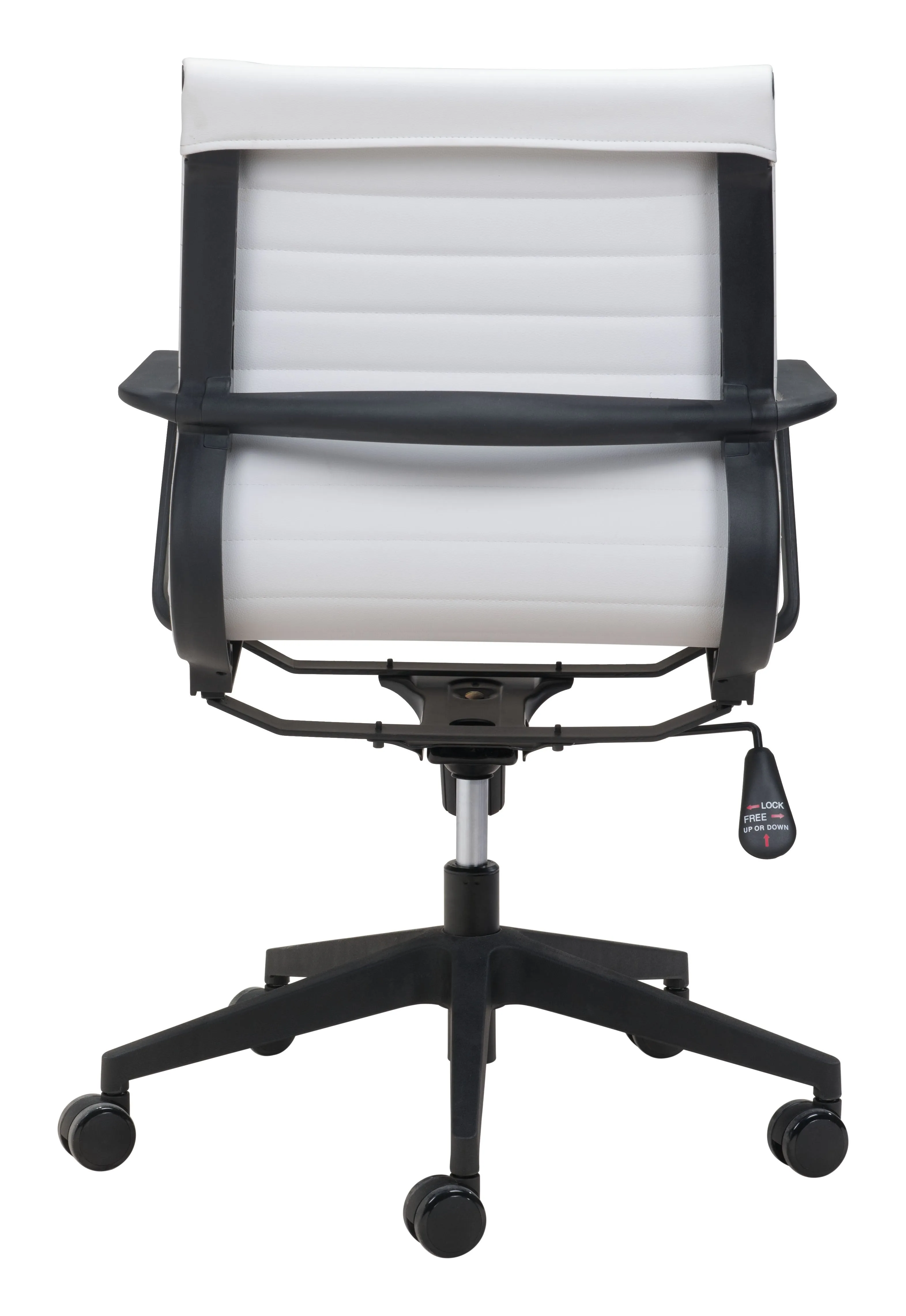 White Modern Office Chair with Elegant Contrasting Black Frame