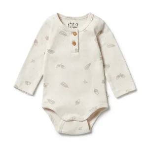 Wilson and Frenchy Organic Pointelle Henley Bodysuit - Little Acorn